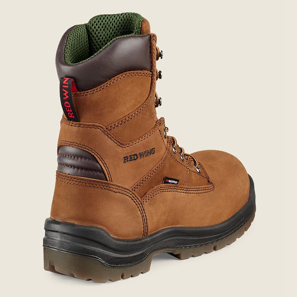 Mens Red Wing King Toe® - 8-inch Insulated Waterproof Toe - Safety Boots Brown - FUN634029